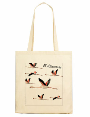 Tote bag flamant rose